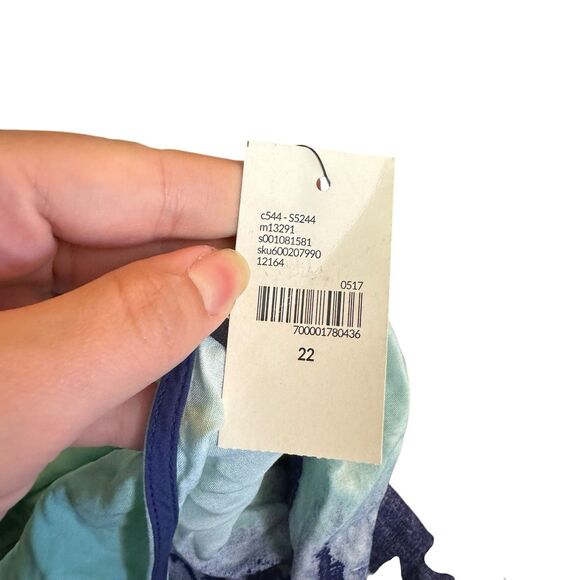 NWT Lane Bryant‎ Womens Dip-Dye Wrap Dress Plus sizes 22 New Navy - Picture 7 of 9